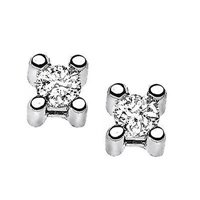 Pendientes Comete Mujer Punti Luce in Oro blanco Diamante ORB133 - ORB133